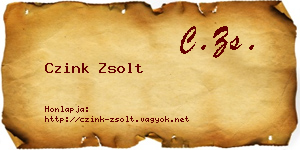 Czink Zsolt névjegykártya